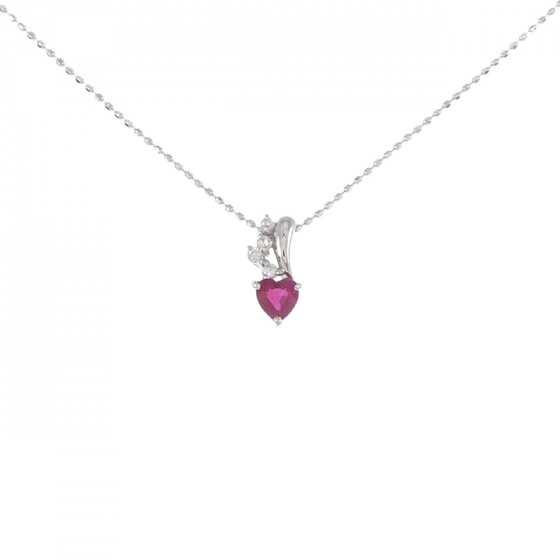 PT/K18WG Dây chuyền hình trái tim Ruby 0.31CT - Hàng hiệu Chính hãng 868398