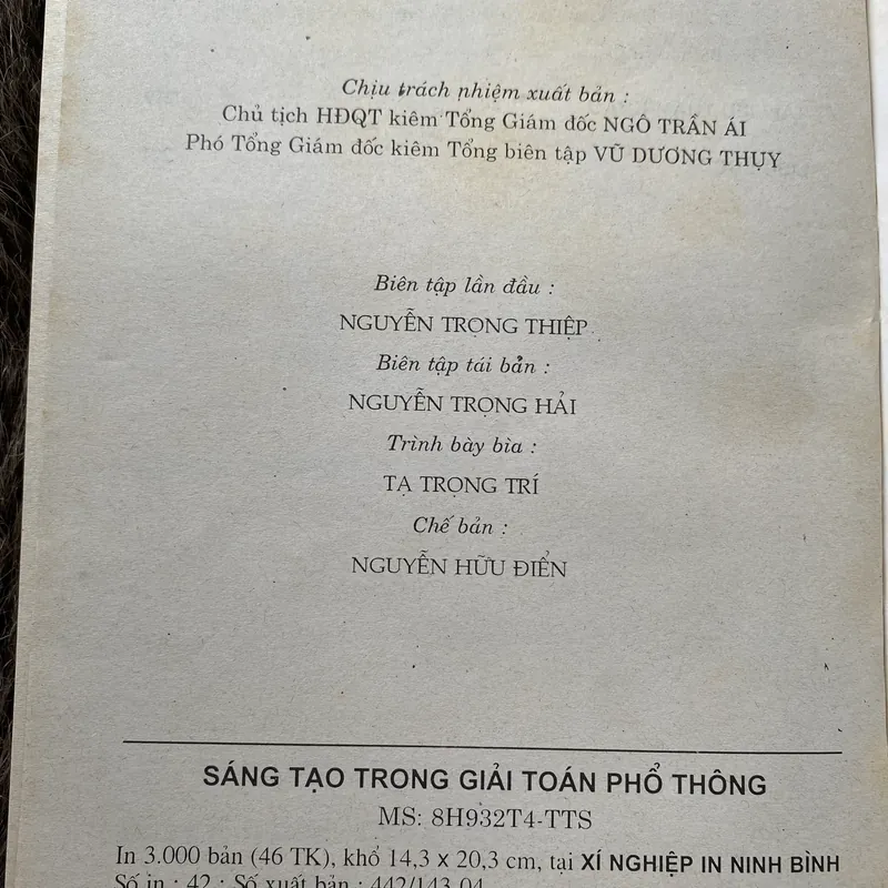 Sáng tạo trong giải Toán phổ thông  603183