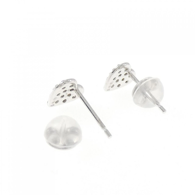 K18WG Bông tai kim cương hình trái tim 0.10CT - Hàng hiệu Chính hãng 874629