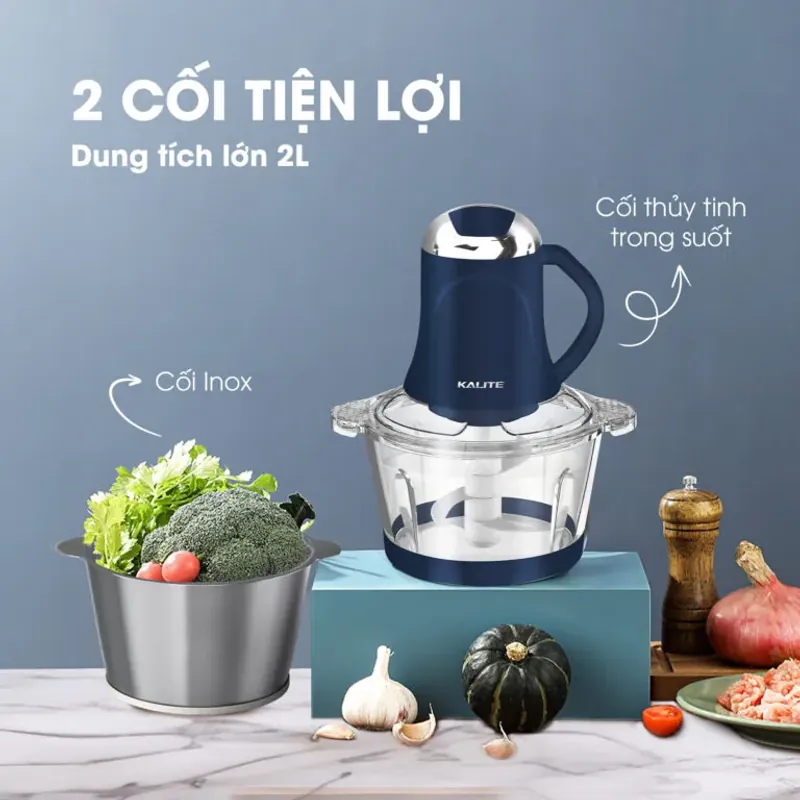 Máy Xay Thịt Kalite KM355 – Đa Năng 2L, Lưỡi Dao Siêu Bén, Xay Cực Nhanh! ⚡ 595780