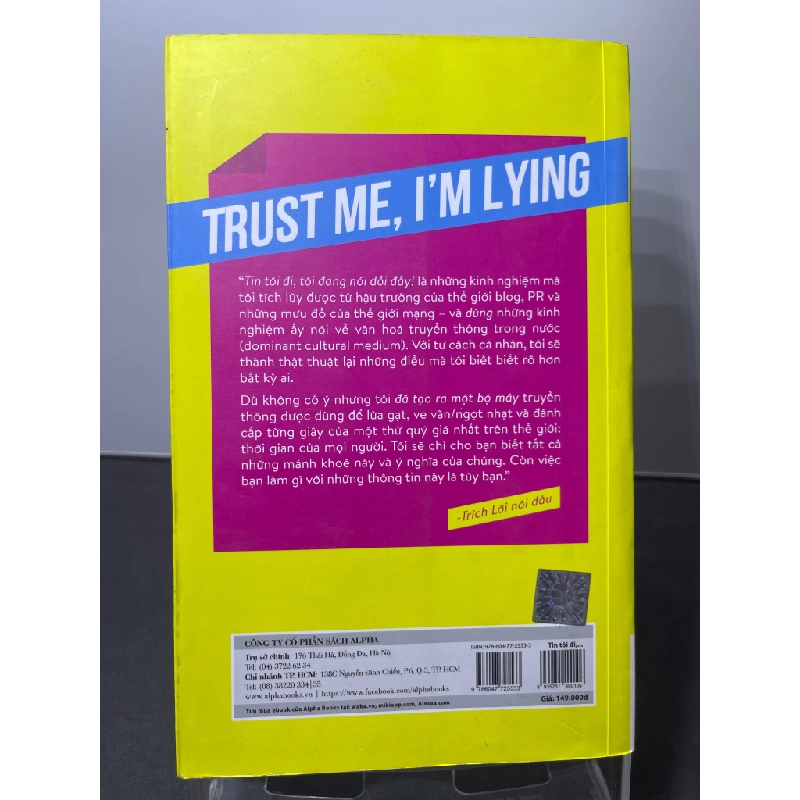Tin tôi đi tôi đang nói dối đấy 2017 mới 85% bẩn nhẹ bụng sách Ryan Holiday HPB1607 KỸ NĂNG 458692
