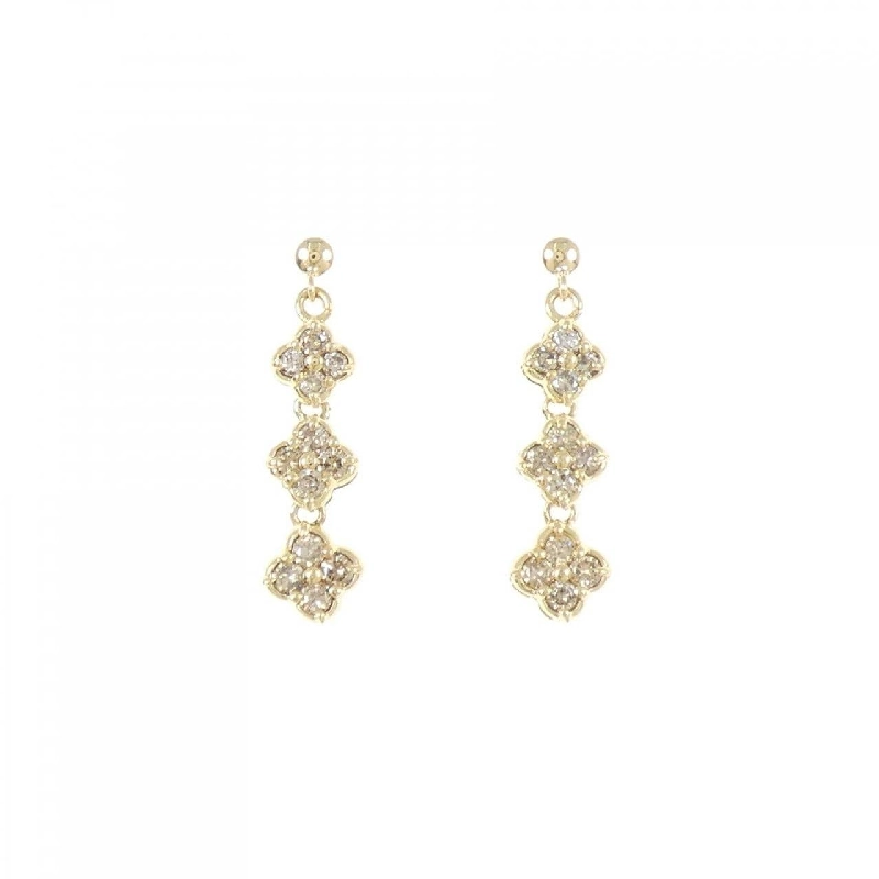 K18YG Bông tai Hoa Kim cương 0.60CT - Hàng hiệu Chính hãng 868073