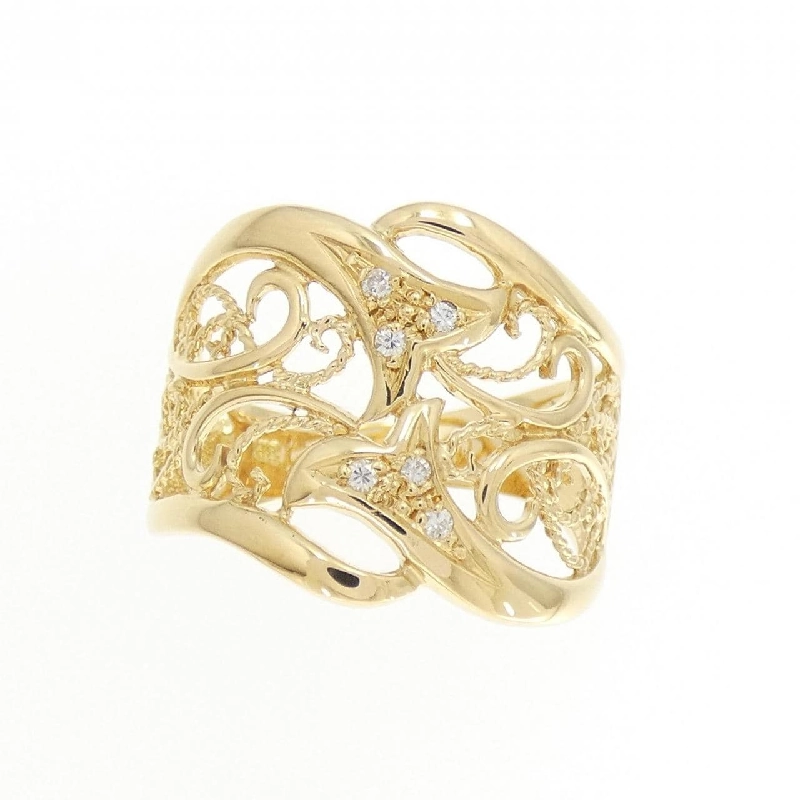 Nhẫn kim cương K18YG 0.03CT 670069