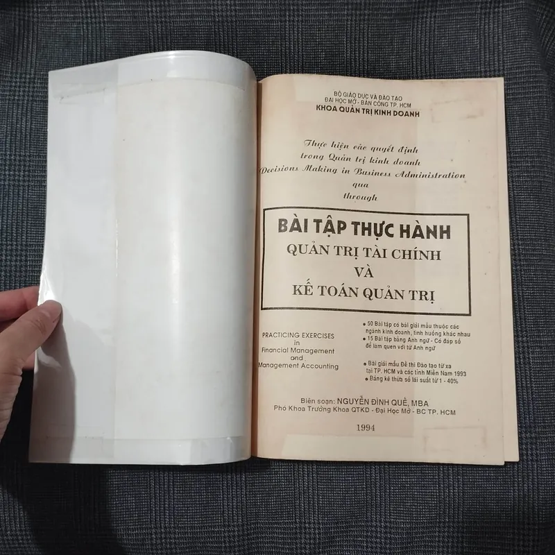 Bài tập thực hành Quản Trị Tài Chính và Kế Toán Quản Trị 597061