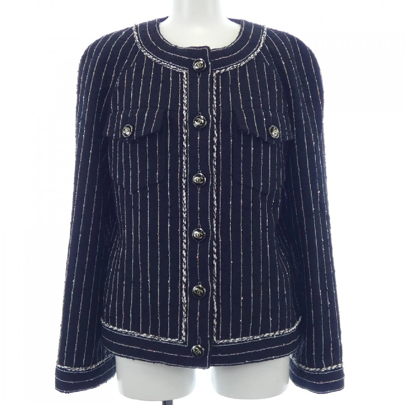 Jacket không cổ CHANEL P74419V65934 23P 632601