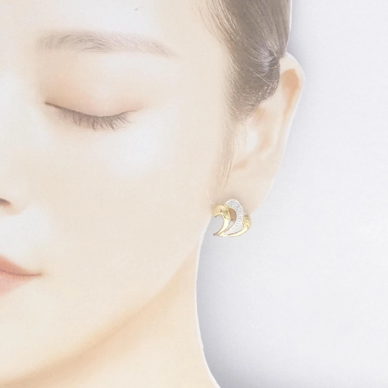 K18YG/K18WG/18K Bông tai kim cương - Hàng hiệu Authentic 872843