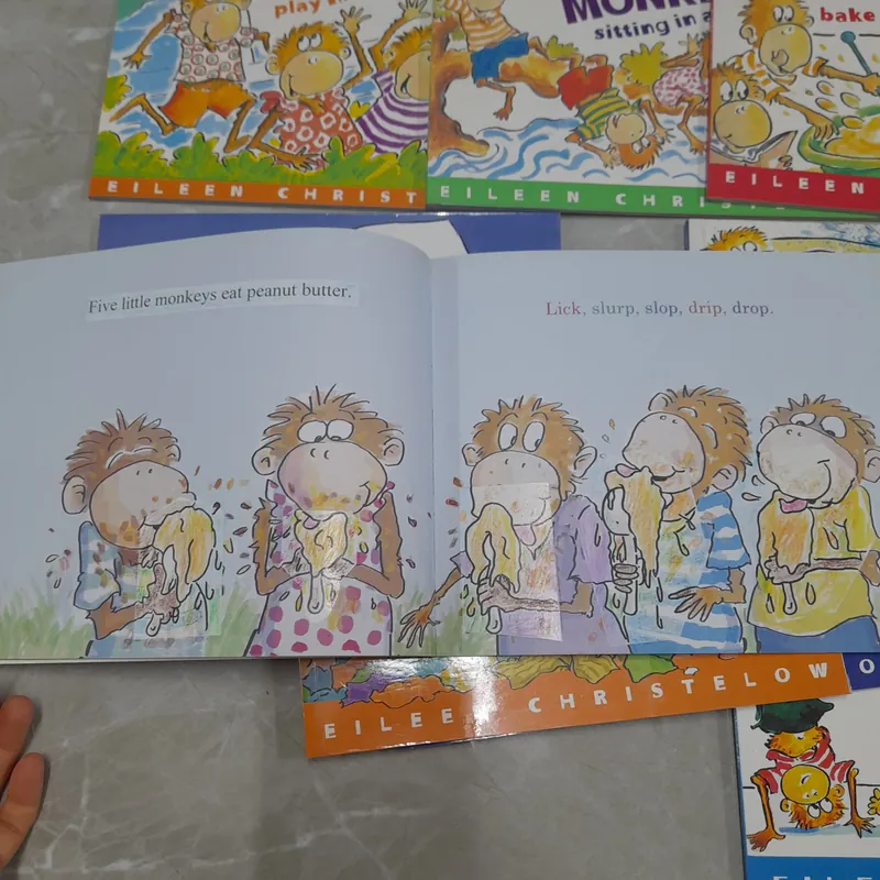 Set 9 cuốn five little monkeys tiếng anh 564939