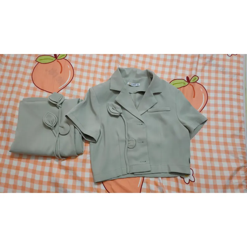 Set áo váy dáng suông đính hoa 936915