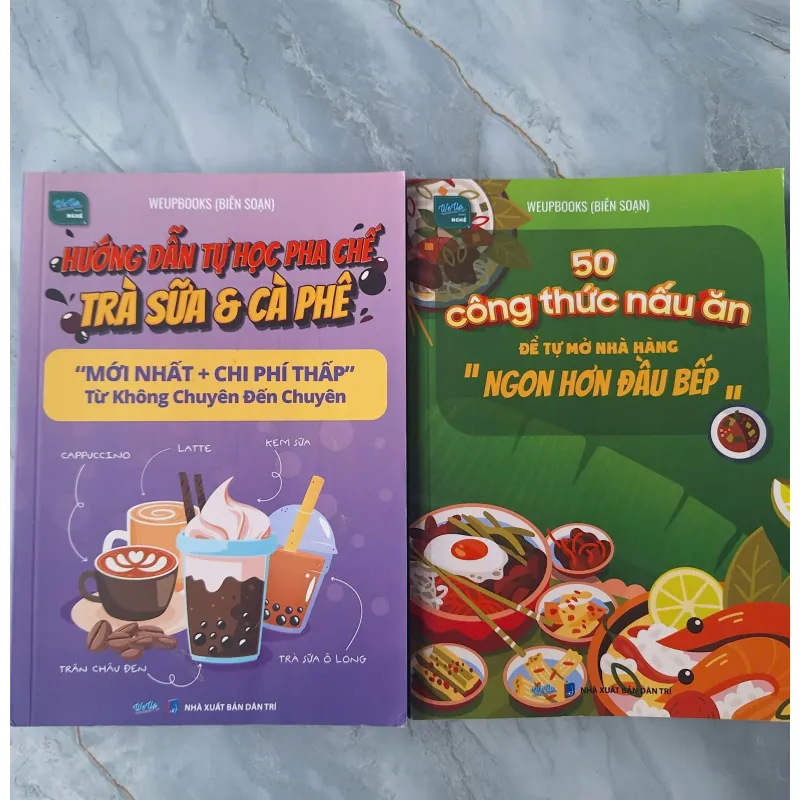 Combo 2 sách Công thức nấu ăn để tự mở nhà hàng, Hướng dẫn pha chế Trà sữa & Cà phê 606033