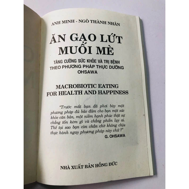 ĂN GẠO LỨT MUỐI MÈ ( Phương pháp thực dưỡng Ohsawa) - 76 trang, nxb: 2016 359899