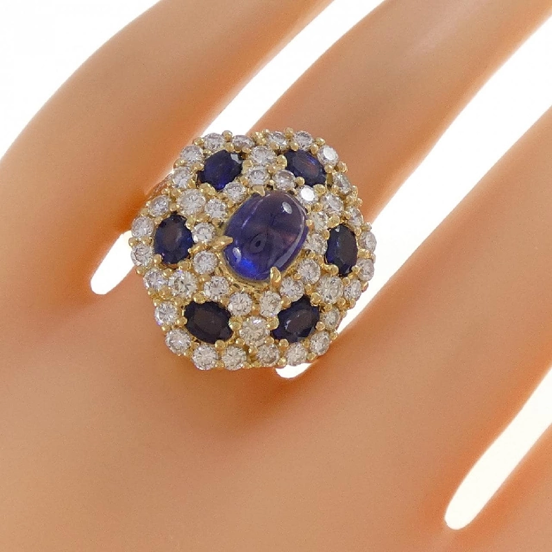 Nhẫn Sapphire K18YG 3.44CT - Hàng hiệu Chính hãng 851556
