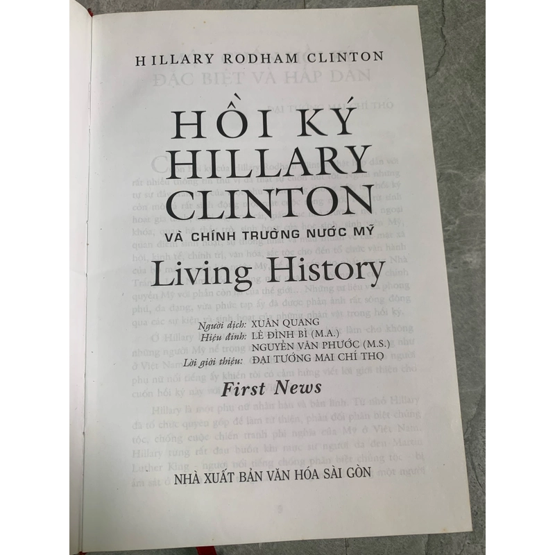 HỒI KÝ HILLARY CLINTON VÀ CHÍNH TRƯỜNG NƯỚC MỸ  274380