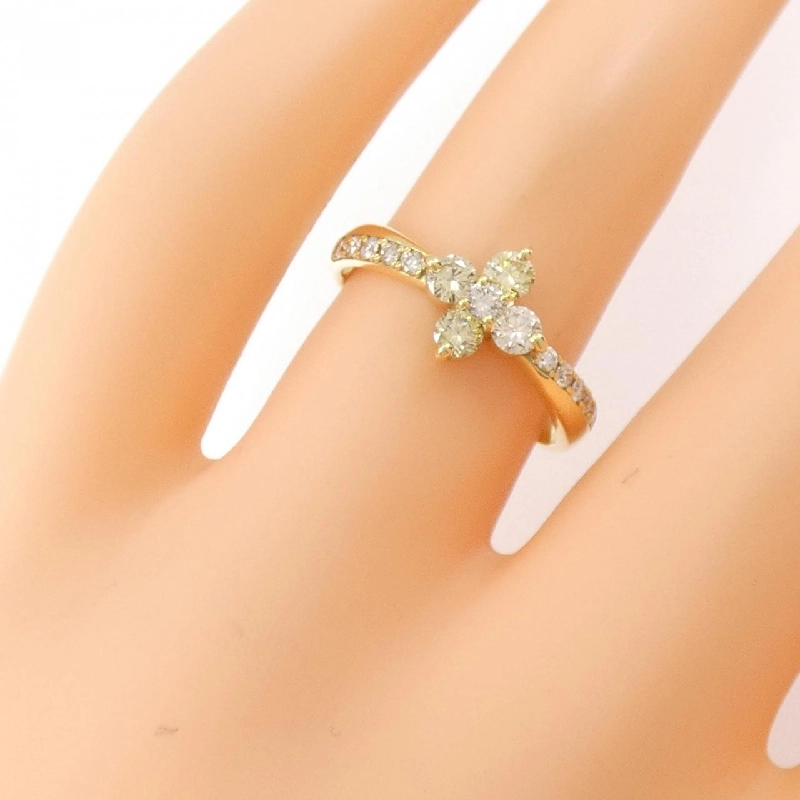 【Sản phẩm mới】Nhẫn kim cương K18YG hình hoa 0.50CT 671905