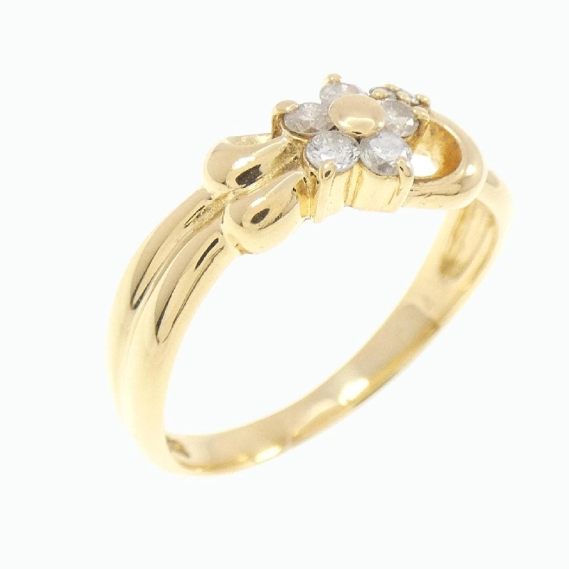 Nhẫn kim cương hoa K18YG 0.14CT 673354