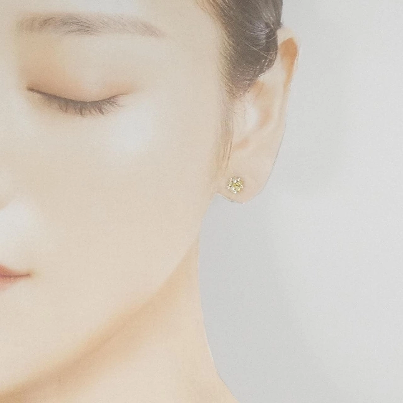 K18YG Bông tai hoa kim cương 0.30CT - Hàng hiệu Chính hãng 867879