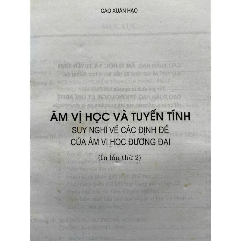 ÂM VỊ HỌC VÀ TUYẾN TÍNH SUY NGHĨ VỀ NHỮNG ĐỊNH ĐỀ CỦA ÂM VỊ HỌC ĐƯƠNG ĐẠI 759134