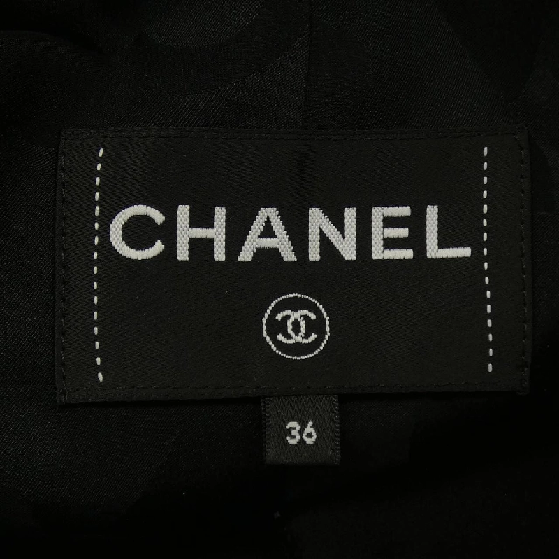 CHANEL LOOK12 P80405V72615 25B Áo khoác không cổ - Hàng hiệu Authentic 822462