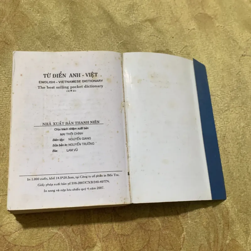 TỪ ĐIỂN ANH - VIỆT ENGLISH- VIETNAMESE DICTIONARY  782324