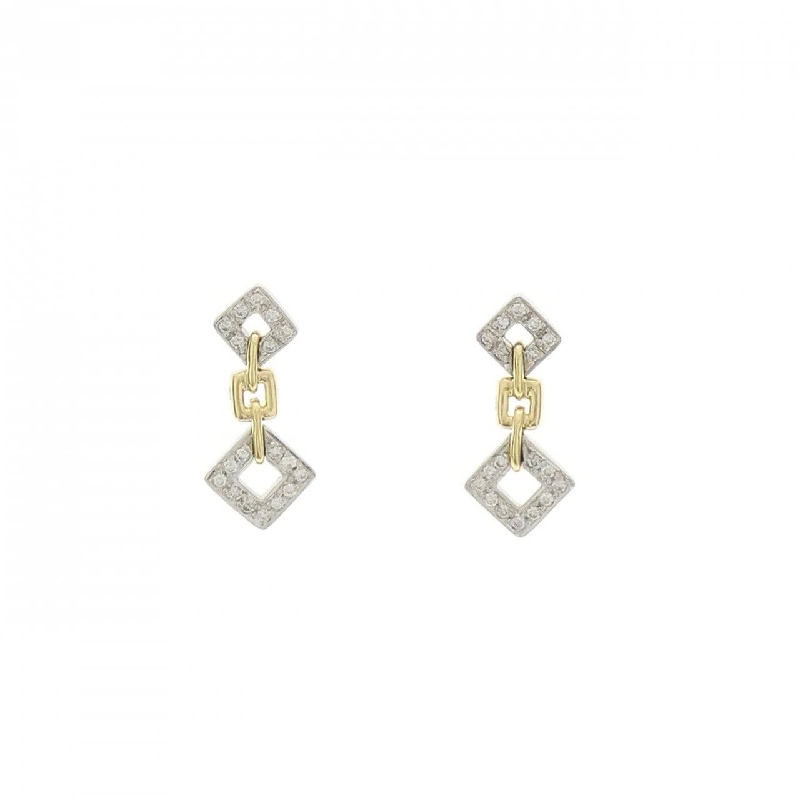 Bông tai kim cương K18YG/PT900 0.20CT - Hàng hiệu Chính hãng 876684