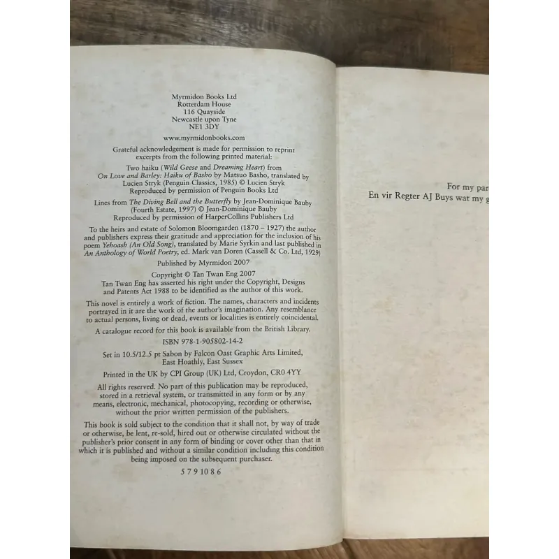 The Gift of Rain - Tan Twan Eng 729014