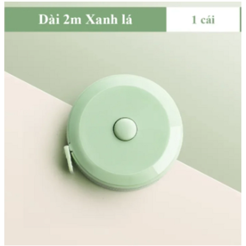 Thước dây dạng cuộn rút mềm dẻo mini, đo eo đo chiều cao, dài 2M (Màu xanh lá) 330794