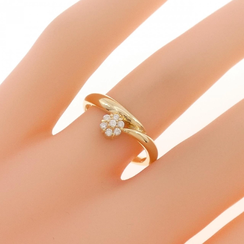 Nhẫn kim cương hoa K18YG 0.09CT - Hàng hiệu Authentic 852761