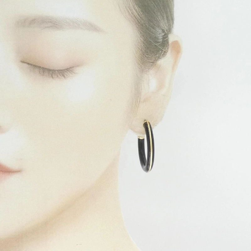 K18YG Onyx Bông tai - Hàng hiệu Chính hãng 867273