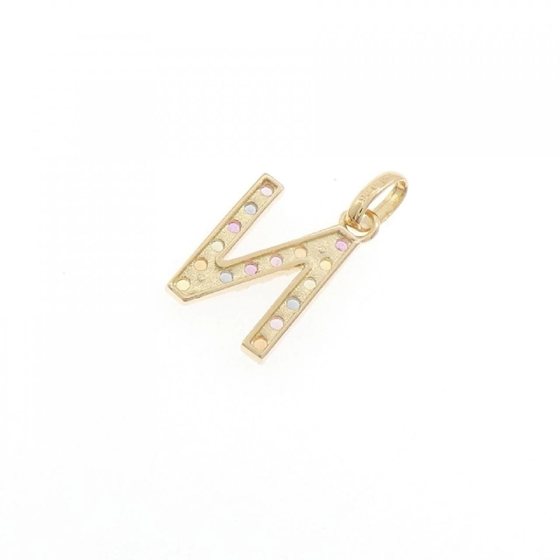 K18YG Chữ cái N Mặt dây chuyền Sapphire 0.26CT - Hàng hiệu Chính hãng 865566