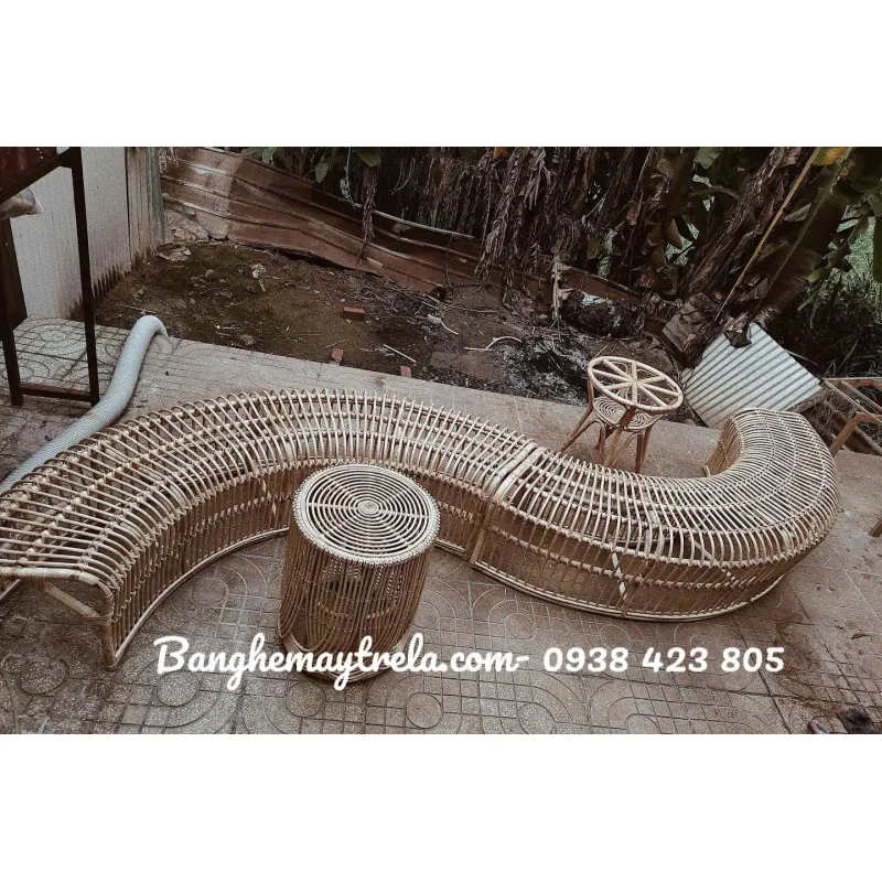 Băng ghế uốn mây tự nhiên 711691