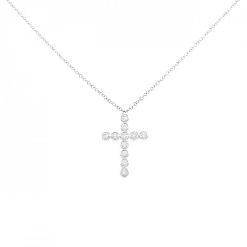 Dây chuyền mini chéo bezel Tiffany - Hàng hiệu Authentic 840793