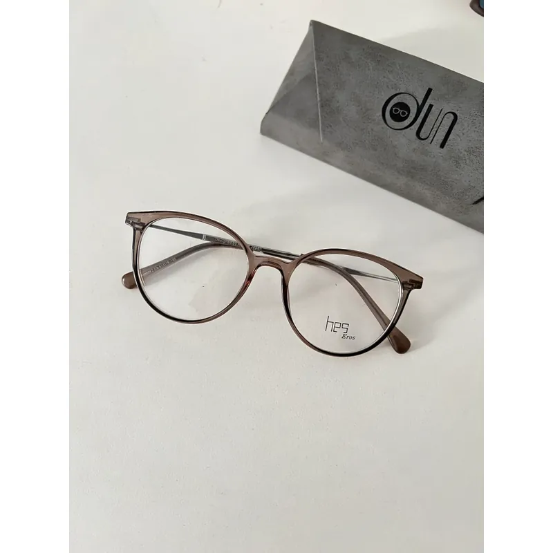 Kính mắt oval màu nâu đậm, kính cận 559839
