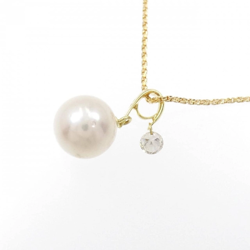 K18YG Dây chuyền ngọc trai Akoya 7.6mm - Hàng hiệu Chính hãng 856628