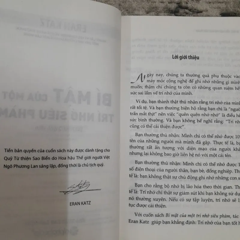 Bí mật của một trí nhớ siêu phàm. Tác giả  ERAN KATZ 745377