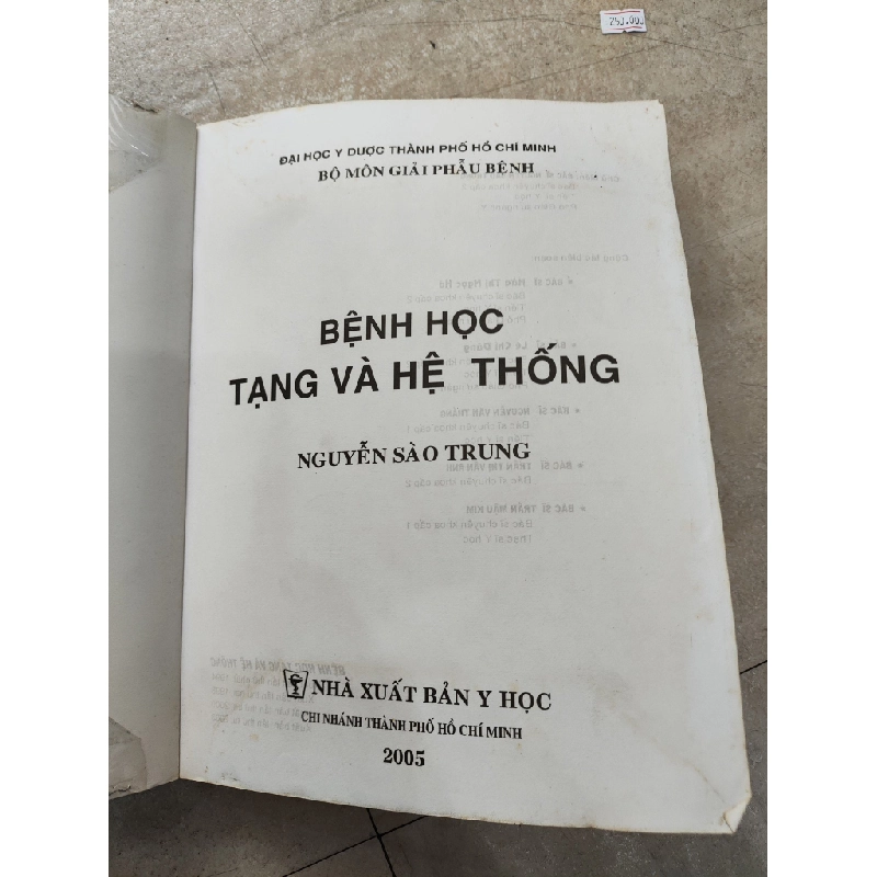 Bệnh Học Tạng Và Hệ Thống - Nguyễn Sào Trung 357521