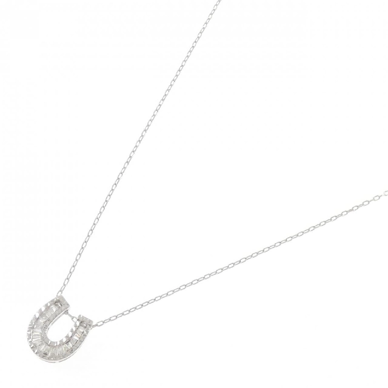 K18WG Mặt dây chuyền hình móng ngựa kim cương 0.20CT - Hàng hiệu Chính hãng 858066