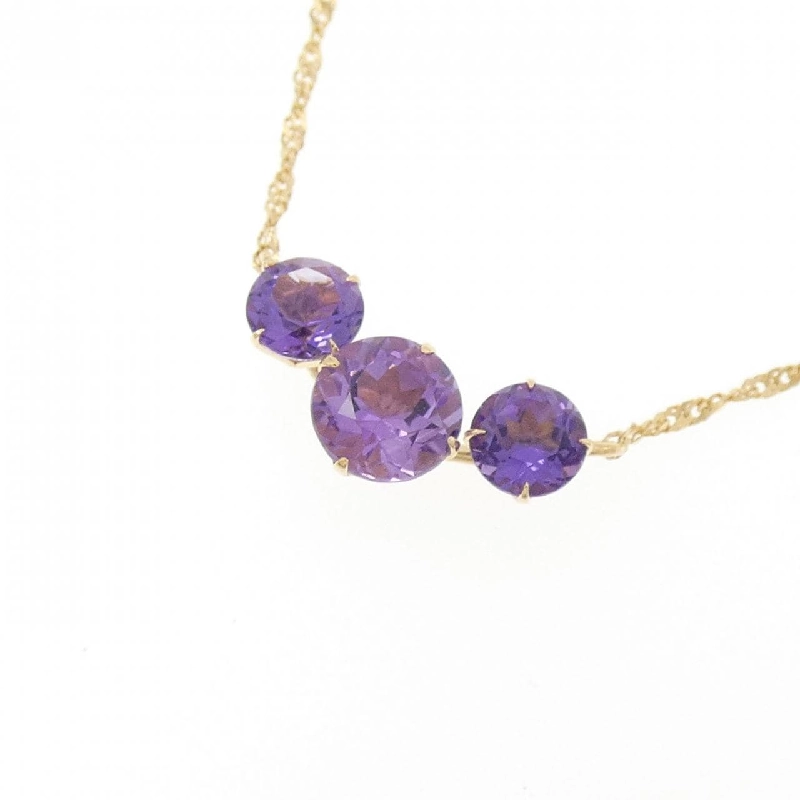 K18YG Mặt dây chuyền Amethyst - Hàng hiệu Chính hãng 861962