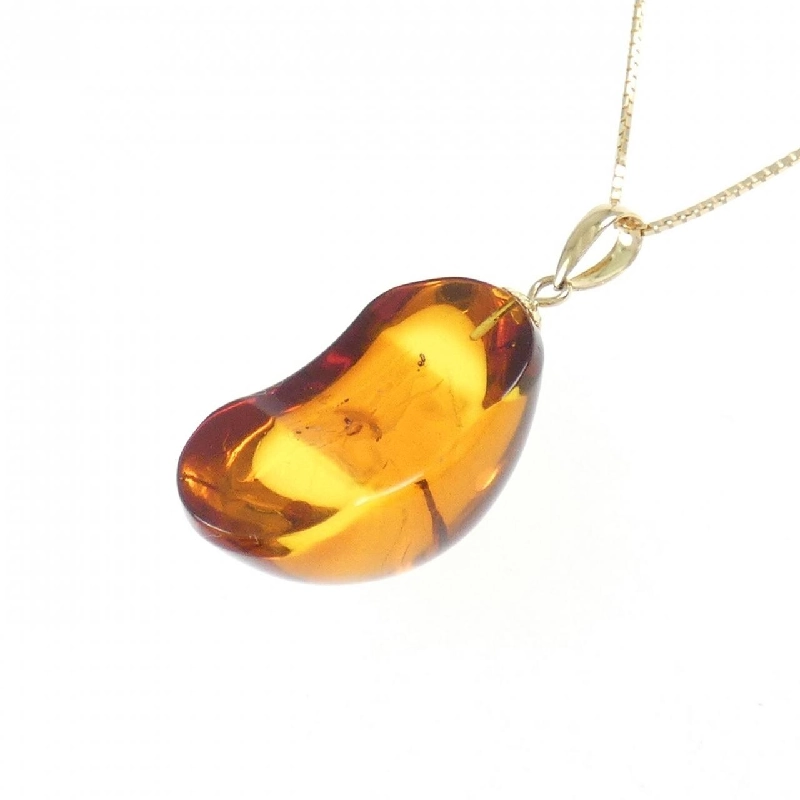 K18YG Hổ phách Dây chuyền - Hàng hiệu Chính hãng 863931