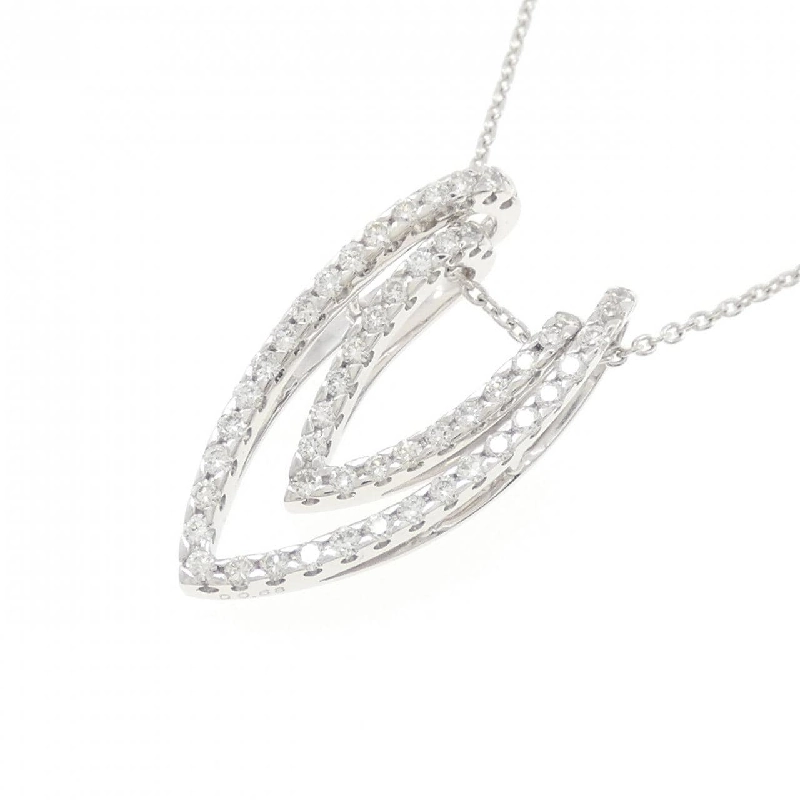 K18WG 2WAY Dây chuyền kim cương 0.68CT - Hàng hiệu Chính hãng 867828