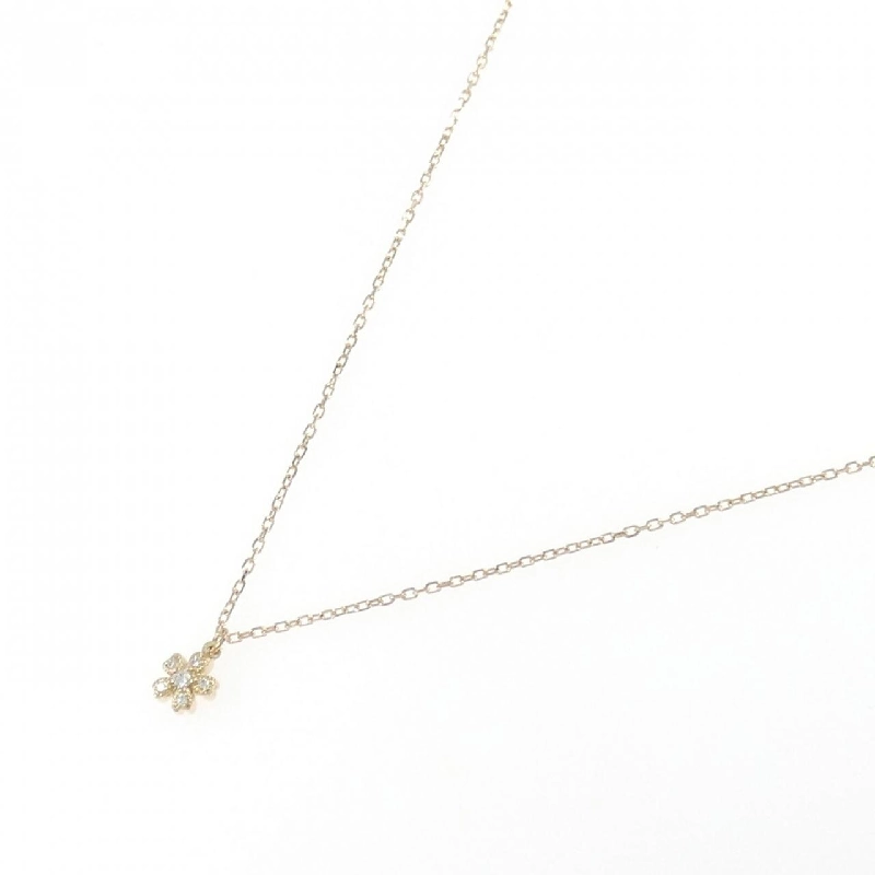 K18PG Hoa Kim Cương Dây Chuyền 0.01CT - Hàng hiệu Chính hãng 859426