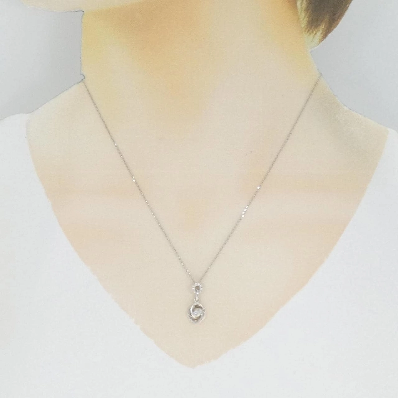 Dây chuyền kim cương 750WG 0.106CT - Hàng hiệu Chính hãng 867733