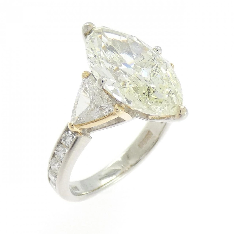 Nhẫn kim cương PT900/K18YG 4.06CT M I1 cắt Marquise - Hàng hiệu Authentic 872729