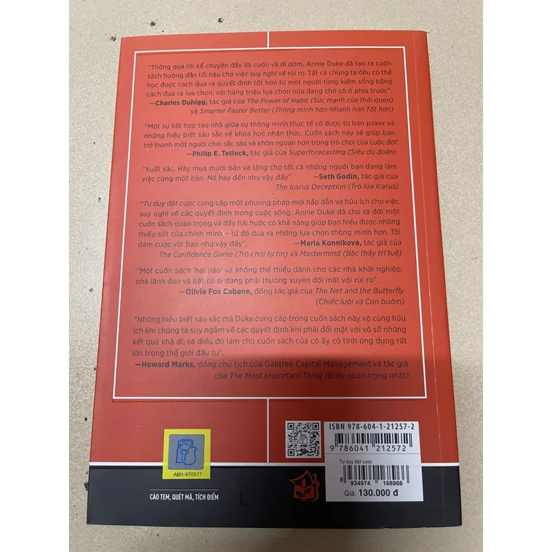 Tư duy đặt cược - Quyết định sáng suốt hơn khi không có đủ thông tin (c43) 675076