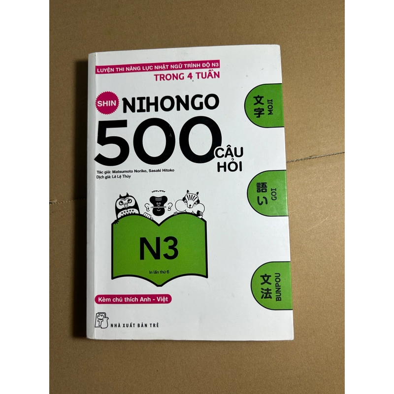 Shin Nihonggo 500 câu hỏi N3 550810