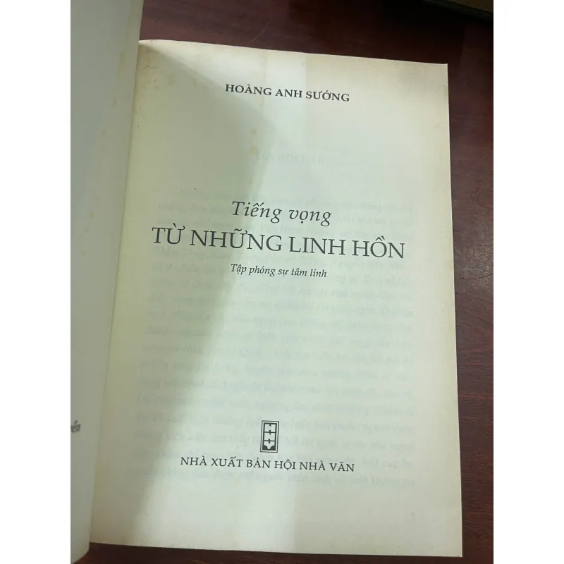 TIẾNG VỌNG TỪ NHỮNG LINH HỒN - HOÀNG ANH SƯỚNG  1038028