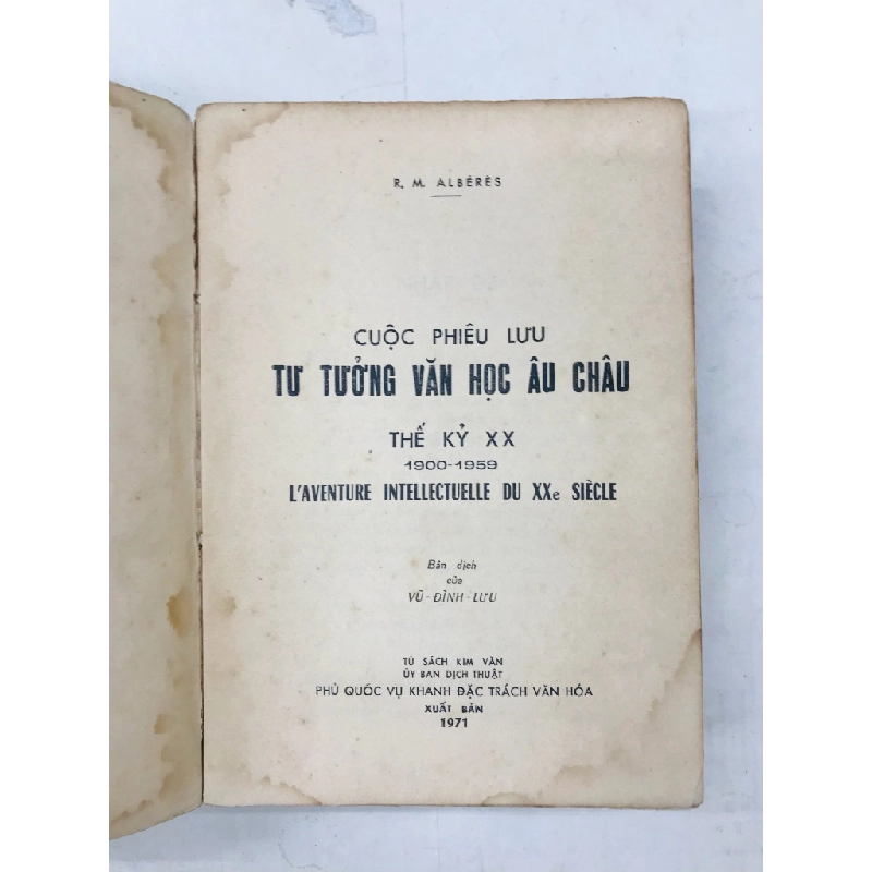 Cuộc Phiêu Lưu Tư Tưởng Văn Học Âu Châu - Vũ Đình lưu dịch 129302