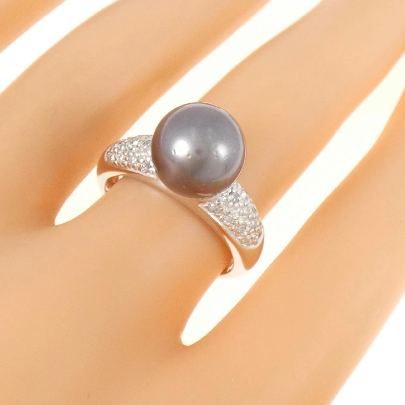 Nhẫn ngọc trai đen K14WG 8.8mm 665482