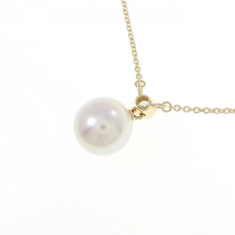 K18YG Ngọc trai Akoya Dây chuyền 8mm - Hàng hiệu Chính hãng 856856