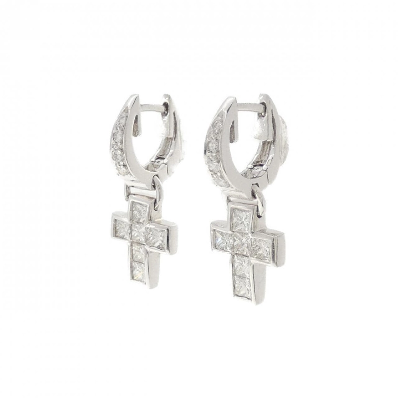 Bông tai kim cương 18KWG - Hàng hiệu Authentic 870988