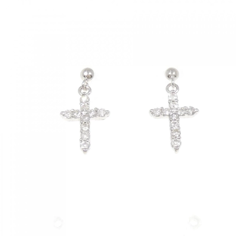 K14WG Bông tai kim cương chéo 0.30CT - Hàng hiệu Chính hãng 874352