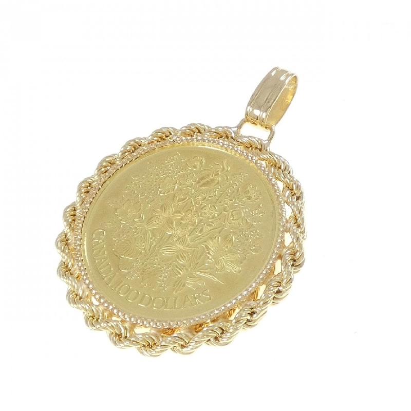 Mặt dây chuyền đồng xu 750YG (khung) - Hàng hiệu Authentic 864339